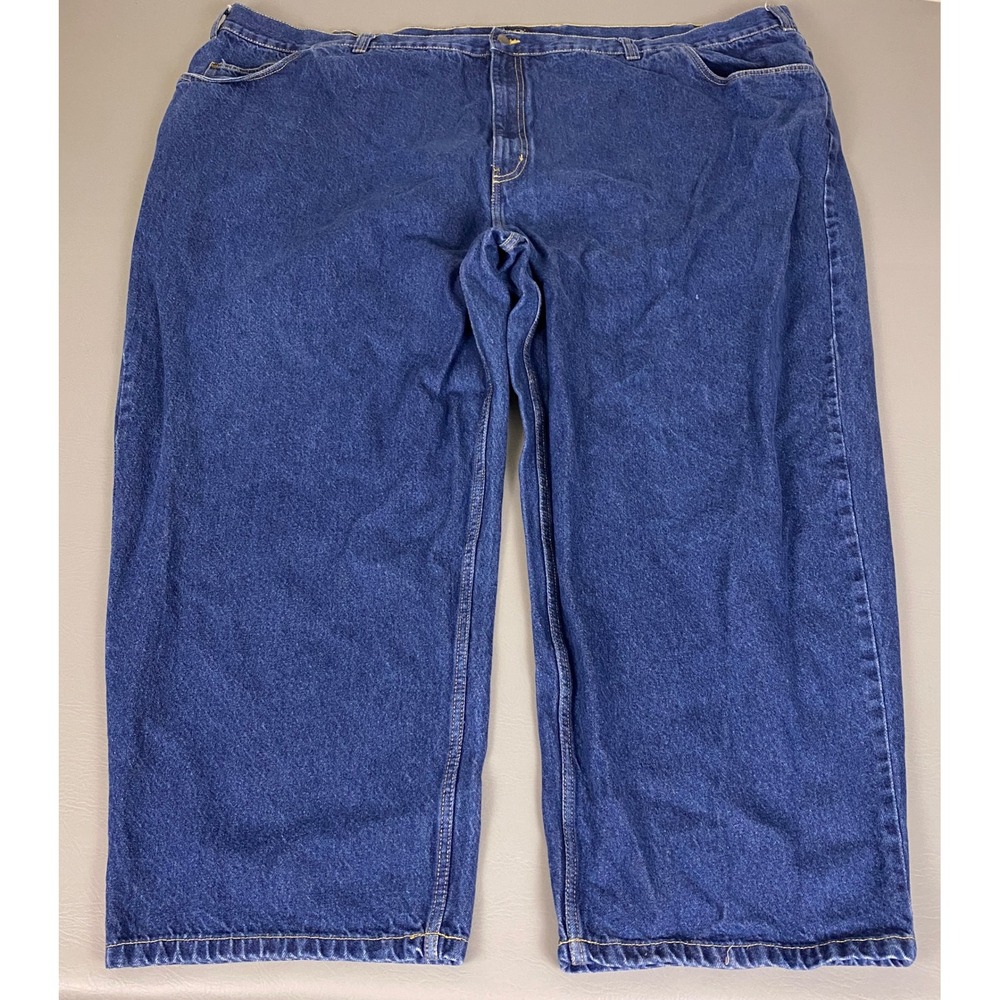 Harbor Bay Jeans Men's Size 62x30 Relaxed Fit Blue Denim Straight 100% Cotton